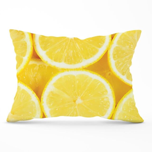 Warren Reed - Designer Vibrant Lemons Cushions in Yellow - Size: 60 cm x 60 cm - image 1