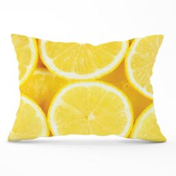 Warren Reed - Designer Vibrant Lemons Cushions in Yellow - Size: 60 cm x 60 cm - thumbnail 1