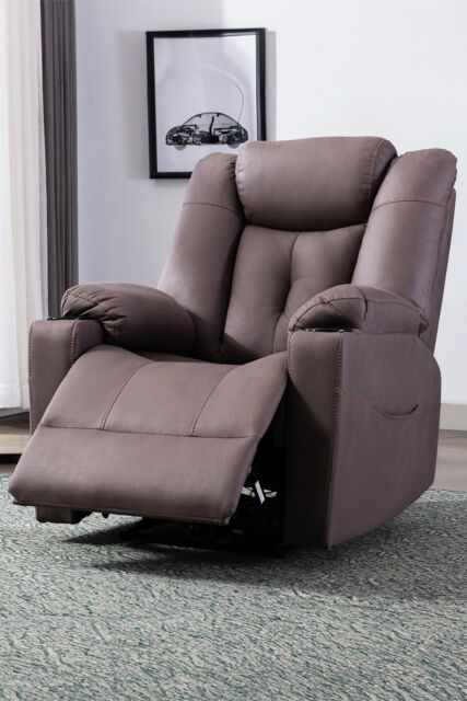 More4Homes Afton Electric Technology Fabric Auto Recliner USB Lounge Sofa Chair in Brown - image 1