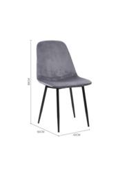 Living and Home 3-piece Set of Round Dining Table & 2 Tufted Dining Chairs Round Coffee Table Set in Black - thumbnail 5