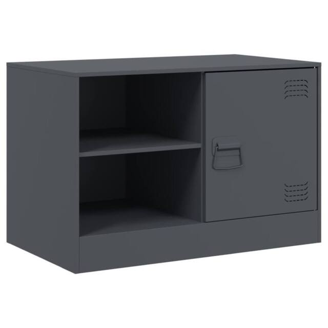 Berkfield Home TV Cabinet Anthracite 67x39x44 cm Steel in Dark Grey - Size: 67 x 39 x 44 cm - image 1
