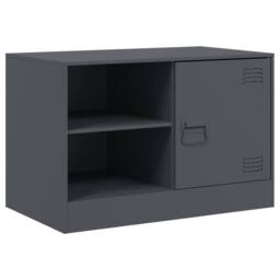 Berkfield Home TV Cabinet Anthracite 67x39x44 cm Steel in Dark Grey - Size: 67 x 39 x 44 cm