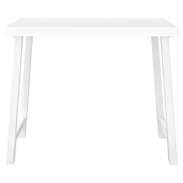 Berkfield Home Beautiful Camping Table White 79x56x64 cm PP Wooden Look - Size: 79 x 56 x 64 cm - image 1
