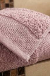Dyzi Supersoft Absorbent Egyptian Cotton Bathroom Towels 550GSM in Pink - thumbnail 5