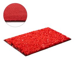 RugsX Artificial Grass Fire Rug in Red - Size: 200 cm x 200 cm - thumbnail 1