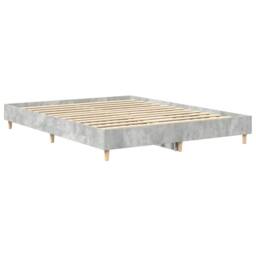 Berkfield Home Bed Frame No Mattress Concrete Grey 150x200 cm King Size Wood - thumbnail 4