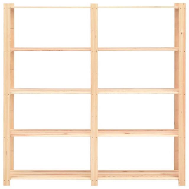 Berkfield Home Durable 5-Tier Storage Rack 170x38x170 cm Solid Pinewood 500 kg in Beige - Size: 170 x 38 x 170 cm - image 1