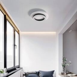 Pheashine Modern LED Round Ceiling Light White+Black 6500K 24W Indoor 20cm in White - thumbnail 4