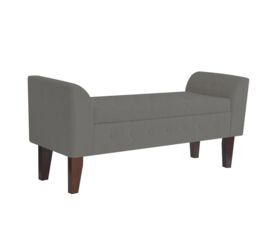 Luxury Living Boucle Ottoman Storage Bench in Grey - thumbnail 3