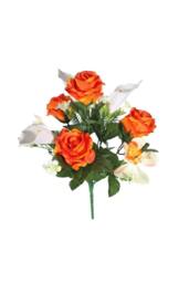 KDMD Orange Pembroke Orchid & Rose Mixed Posy 2 Pack