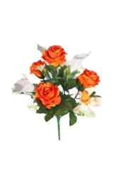 KDMD Orange Pembroke Orchid & Rose Mixed Posy 2 Pack - thumbnail 2
