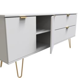 Ready Assembled 2 U Fuji 2 Drawer 2 Door Wide Sideboard (Ready Assembled) in White - thumbnail 6
