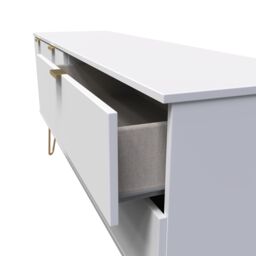 Ready Assembled 2 U Fuji 2 Drawer 2 Door Wide Sideboard (Ready Assembled) in White - thumbnail 5