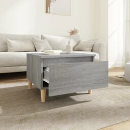 Berkfield Home Side Table Grey Sonoma 50x46x35 cm Engineered Wood - Size: 50 x 46 x 35 cm - thumbnail 3