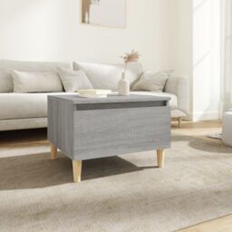 Berkfield Home Side Table Grey Sonoma 50x46x35 cm Engineered Wood - Size: 50 x 46 x 35 cm - thumbnail 1