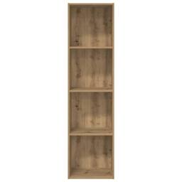Berkfield Home Decorative Bookcase Artisian Oak 40x30x152 cm Engineered Wood in Brown - Size: 40 x 30 x 152 cm - thumbnail 5
