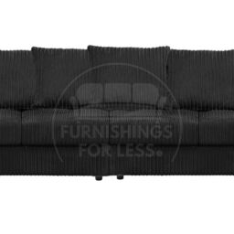 Furnishings For Less UK Luxor Long Fabric Jumbo Cord 4 Seater Sofa - Scatter Back in Black - thumbnail 2