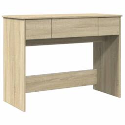 Berkfield Home Dressing Table with Mirror Sonoma Oak 100x45x76 cm in Light Tan - Size: 100 x 45 x 76 cm