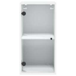 Berkfield Home Wall Cabinet with Glass Doors White 35x37x68.5 cm - thumbnail 6