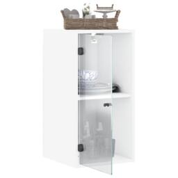 Berkfield Home Wall Cabinet with Glass Doors White 35x37x68.5 cm - thumbnail 5
