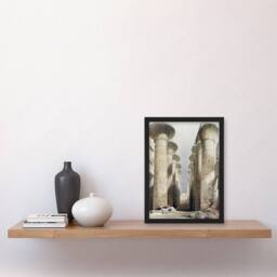 Artery8 Great Hall at Karnak Temple D. Roberts Vintage Framed Wall Art Print - Size: A4 - thumbnail 4