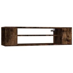 Berkfield Home Hanging TV Cabinet Smoked Oak 100x30x26.5 cm Engineered Wood in Brown - thumbnail 3