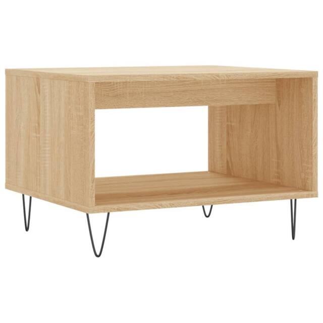 Berkfield Home Coffee Table Sonoma Oak 60x50x40 cm Engineered Wood in Light Brown - Size: 60 x 50 x 40 cm - image 1