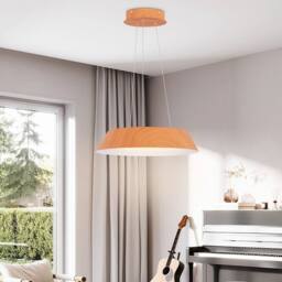 Costway 22W Modern Ceiling Light Wood Grain LED Mount Ceiling Light Lamp in Natural