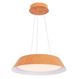 Costway 22W Modern Ceiling Light Wood Grain LED Mount Ceiling Light Lamp in Natural - thumbnail 3