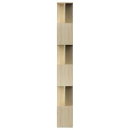 Berkfield Home Classic Book Cabinet/Room Divider Sonoma Oak 80x24x192 cm Enginee in Light Tan - Size: 80 x 24 x 192 cm - thumbnail 6