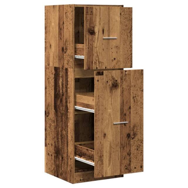 Berkfield Home Apothecary Cabinet Old Wood 40x41x118 cm Engineered Wood in Brown - Size: 40 x 41 x 118 cm - image 1