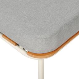Wyld and Coco Outdoor Ottoman 74 x 74 cm Grey Aluminium Frame - thumbnail 5