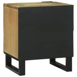 Berkfield Home Durable Bedside Tables Brown & Black 40 x 33.5 x 46 cm in Beige - thumbnail 5