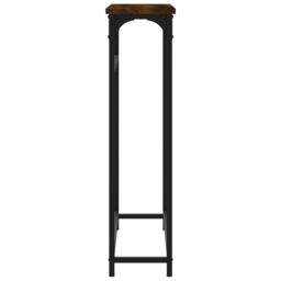 Berkfield Home Console Table Smoked Oak 75x19.5x75 cm Engineered Wood in Brown - thumbnail 5
