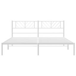 Berkfield Home Metal Bed Frame with Headboard White 183x213 cm - thumbnail 6