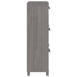 Berkfield Home Shoe Cabinet HAMAR Light Grey 59.5x35x117 cm Solid Wood Pine - thumbnail 5