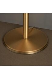 Netlighting Hayfield Table Lamp Matt Antique Brass Plate Green Velvet Shade in Gold - thumbnail 6