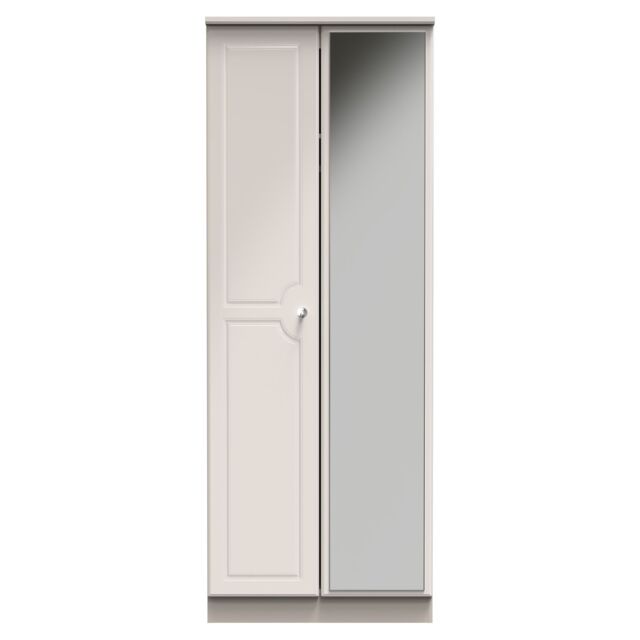 Ready Assembled 2 U Stratford Tall 2 Door Mirrored Wardrobe (Ready Assembled) in Taupe - image 1