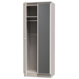 Ready Assembled 2 U Stratford Tall 2 Door Mirrored Wardrobe (Ready Assembled) in Taupe - thumbnail 5