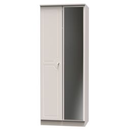 Ready Assembled 2 U Stratford Tall 2 Door Mirrored Wardrobe (Ready Assembled) in Taupe - thumbnail 3