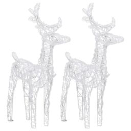 Berkfield Home Christmas Reindeers 2 pcs Blue 80 LEDs Acrylic - thumbnail 3