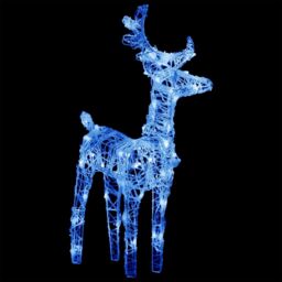 Berkfield Home Christmas Reindeers 2 pcs Blue 80 LEDs Acrylic - thumbnail 6