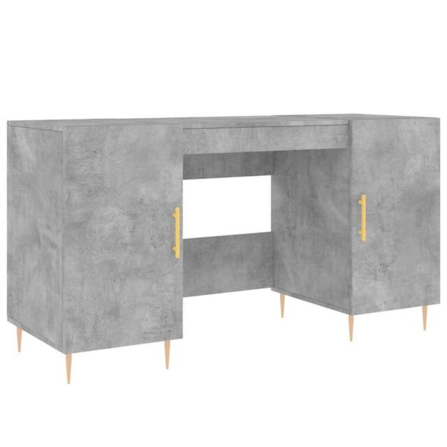 Berkfield Home Desk Concrete Grey 140x50x75 cm Engineered Wood - Size: 140 x 50 x 75 cm - image 1