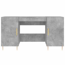 Berkfield Home Desk Concrete Grey 140x50x75 cm Engineered Wood - Size: 140 x 50 x 75 cm - thumbnail 6