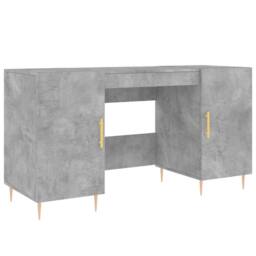 Berkfield Home Desk Concrete Grey 140x50x75 cm Engineered Wood - Size: 140 x 50 x 75 cm - thumbnail 1