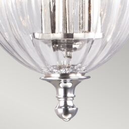 Netlighting Finsbury Park 3 Light Small Ceiling Lantern Pendant Polished Nickel E14 in Grey - thumbnail 5