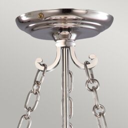 Netlighting Finsbury Park 3 Light Small Ceiling Lantern Pendant Polished Nickel E14 in Grey - thumbnail 2