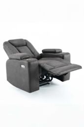 More4Homes Ashton Electric Recliner Technology Fabric USB-C Charging Recliner Chair in Grey - thumbnail 4
