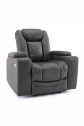More4Homes Ashton Electric Recliner Technology Fabric USB-C Charging Recliner Chair in Grey - thumbnail 2