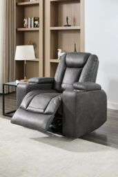 More4Homes Ashton Electric Recliner Technology Fabric USB-C Charging Recliner Chair in Grey - thumbnail 6